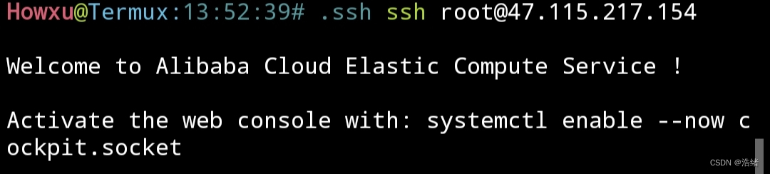 Termux的ssh使用方式(连接云服务器，ssh密钥登录和Termux互联)